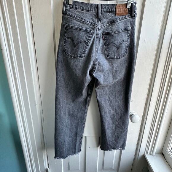 Levi's Ribcage Straight Ankle Jeans You Only Live Once Black - Picture 8 of 13
